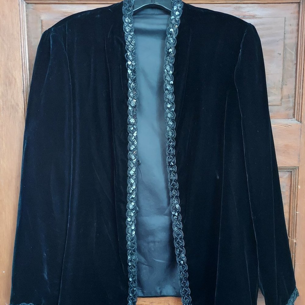 Black velvet jacket